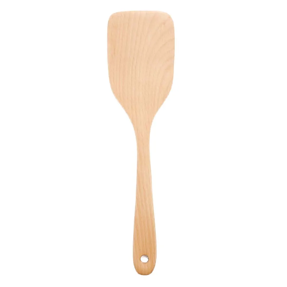 

Utensil 3 Holes Kitchen Spatula Wooden Scoops Flat Shovel Non Stick Ergonomic Cooking Tool Material Safe