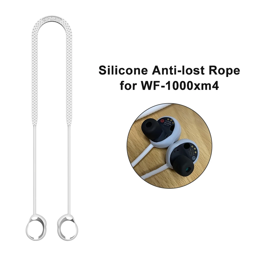 

Anti-Lost Wireless Earphone Hanging Rope Cable Lanyard Silicone Lanyard Earphone Anti-Lost Cord for Sony WF-1000xm4