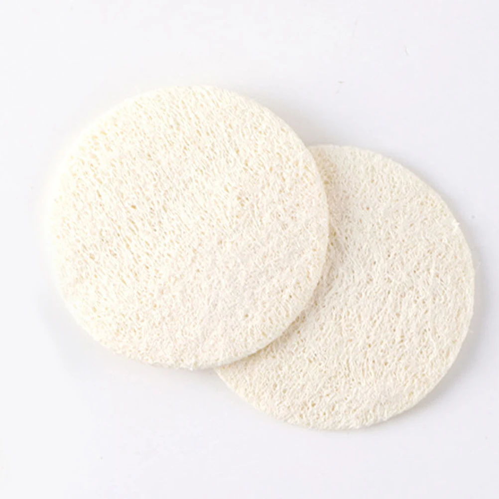

12pcs Natural Loofah Face Scrubbers Soft Exfoliator Washable Cleansing Sponge Deep Clean Remove Makeup Travel Size Bath
