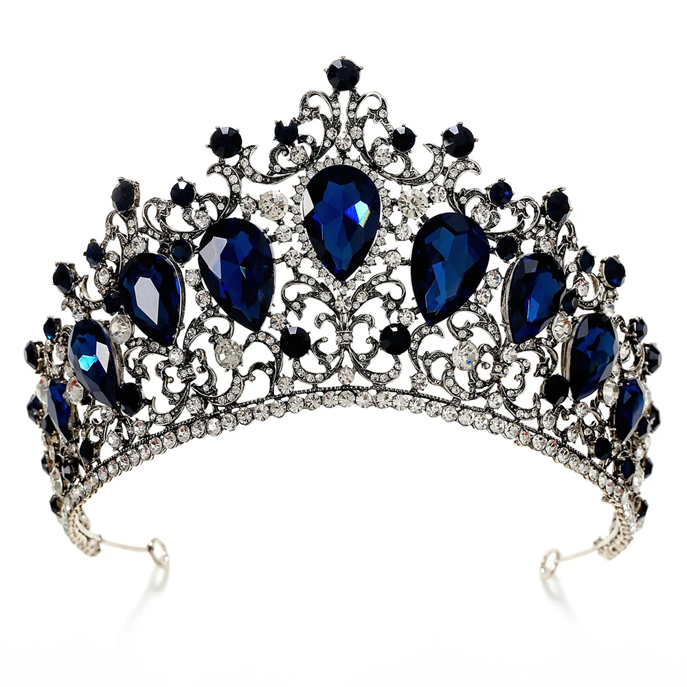 Graceful Big Crystal Tiaras for Brides Princess Diadem Party Prom Wedding Crown Hair Jewelry Bridal Head Accessories