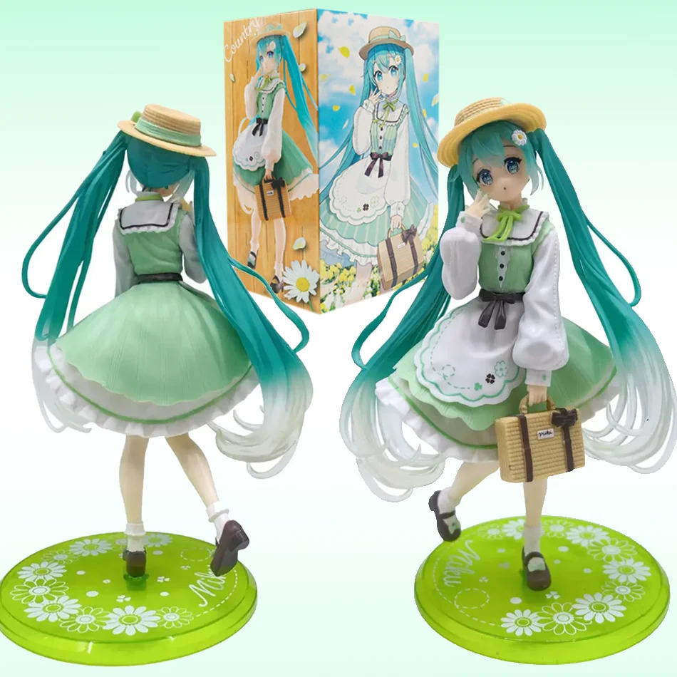 신상 패션 시골풍 PVC 관절형 애니메이션 피규어, 네잎클로버 아름다운 소녀 모델, 수집용 장난감 및 선물