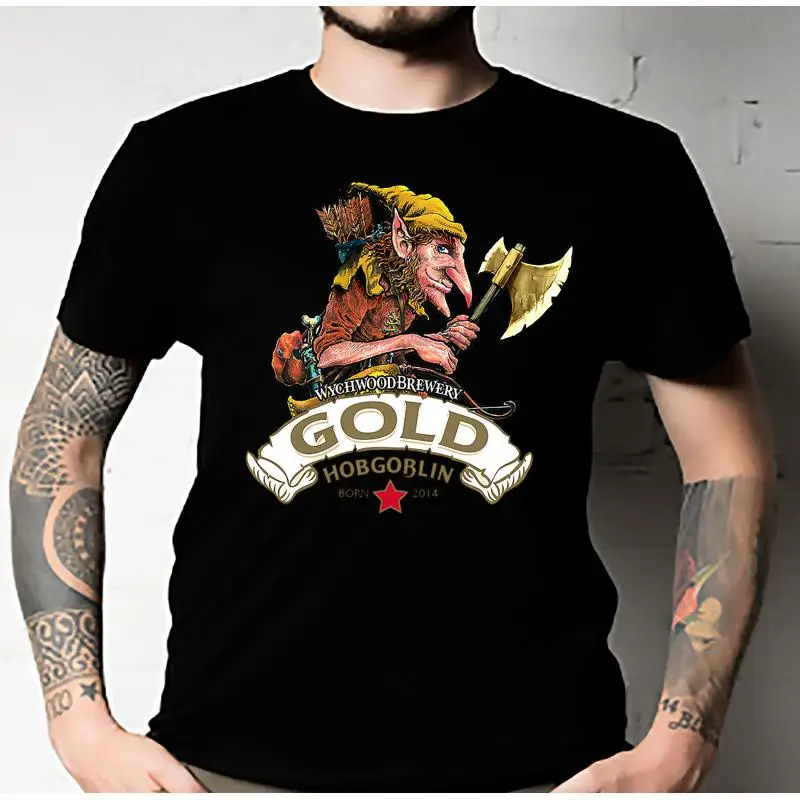Классическая футболка Hobgoblin Gold Wychwood Browery унисекс, ВСЕ РАЗМЕРЫ