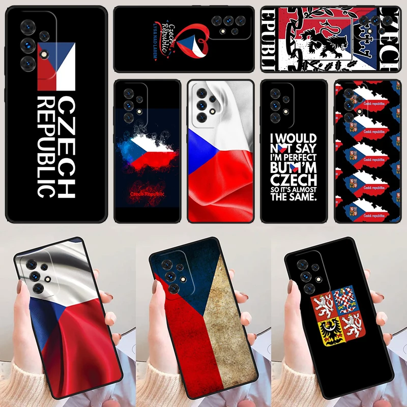 Czech Republic Heart Flag Emblem For Samsung A52 A72 A73 A20e A21S A50 A70 A11 A12 A42 A31 A40 A51 A71 A32 A80 Phone Case Cover