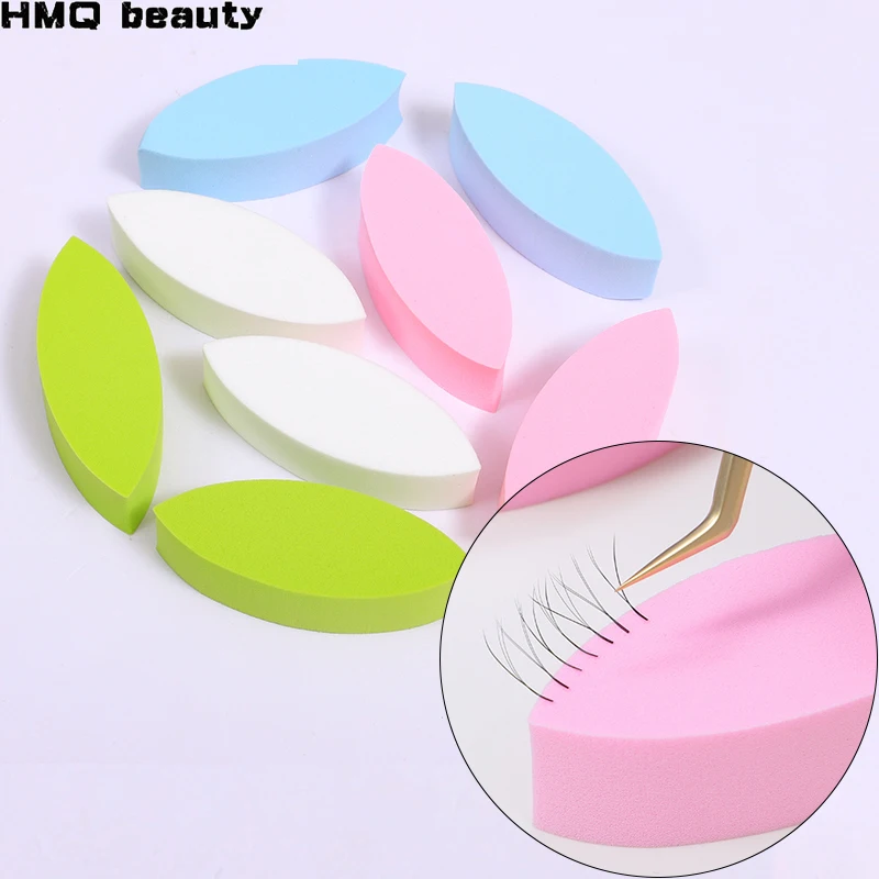 4/8Pcs Reusable Eyelash Pratice Sponges Eye Shape Lash Display Foam Spong Training Lashes Extension Supplies Accesories Tools