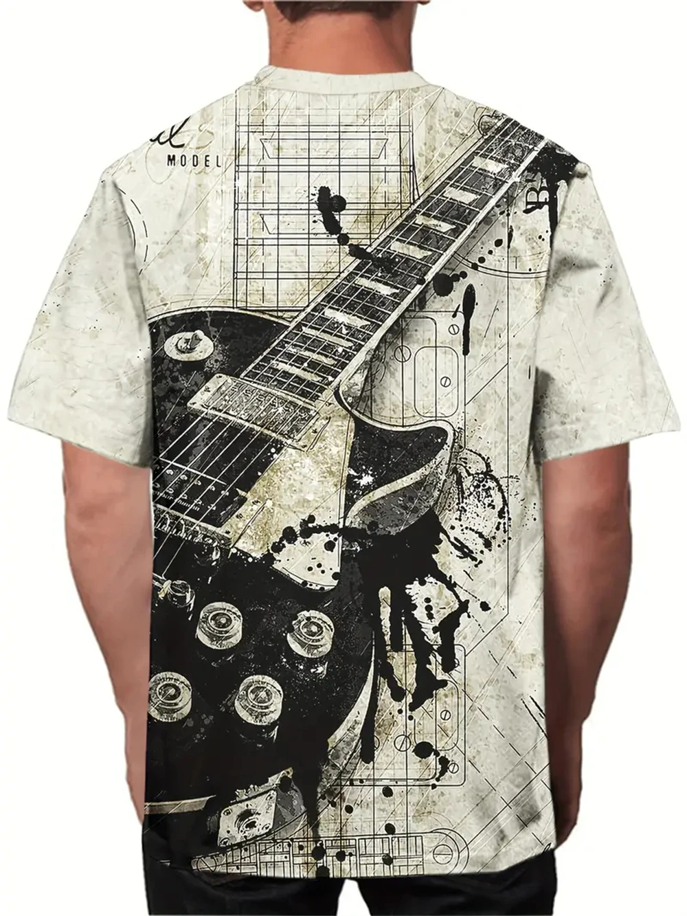 Instruments Guitar 3D Printed T-Shirt Men Women Fashion Short Sleeve T Shirt Kids Hip Hop Tops Tees Oversized Fashion Summer Top