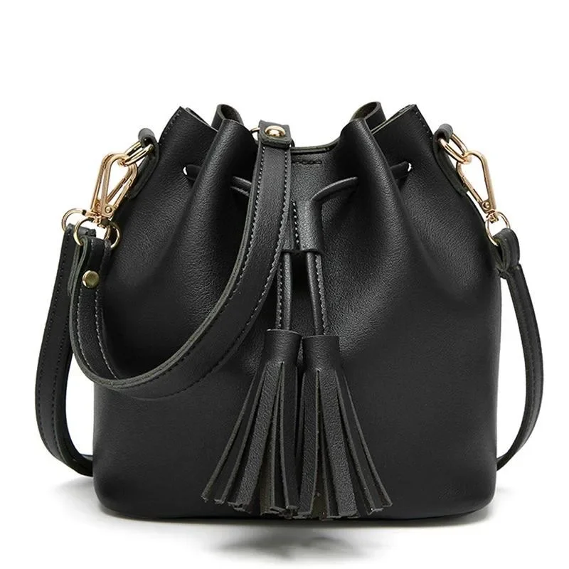 New Women Bag Bucket Bag Women PU Leather Shoulder Bags Brand Designer Ladies Crossbody Messenger Bags