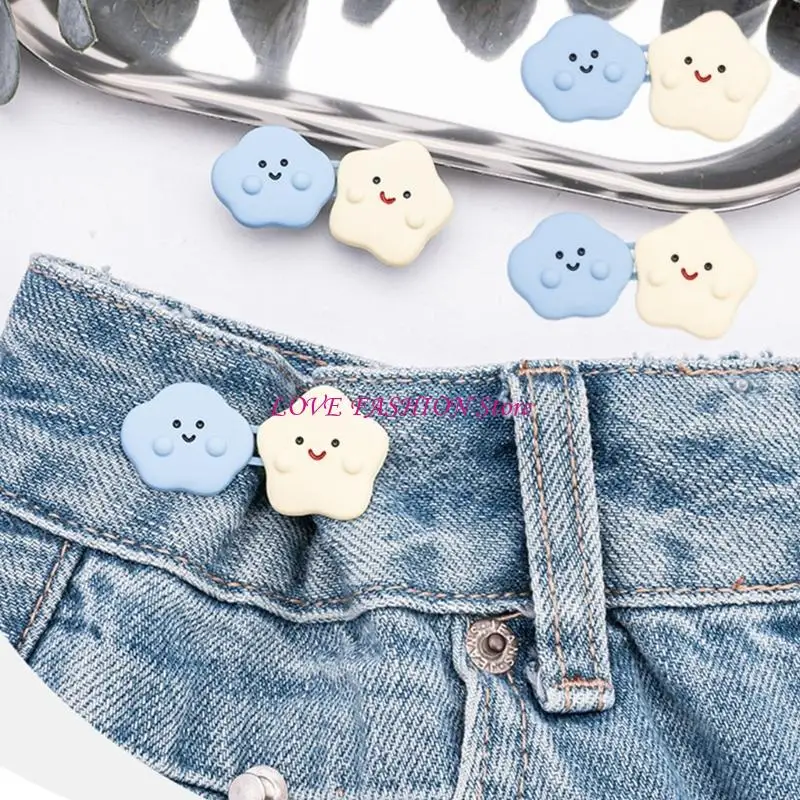 3PCS Có thể điều chỉnh thắt lưng thắt lưng Buckles Thiết kế đám mây Clip fastener clip cho phụ nữ quần áo quần áo lỏng lẻo Y166
