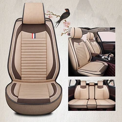 Linen car seat cover for lada 2114 granta xray vesta sw cross kalina kalina accessories covers for vehicle seats