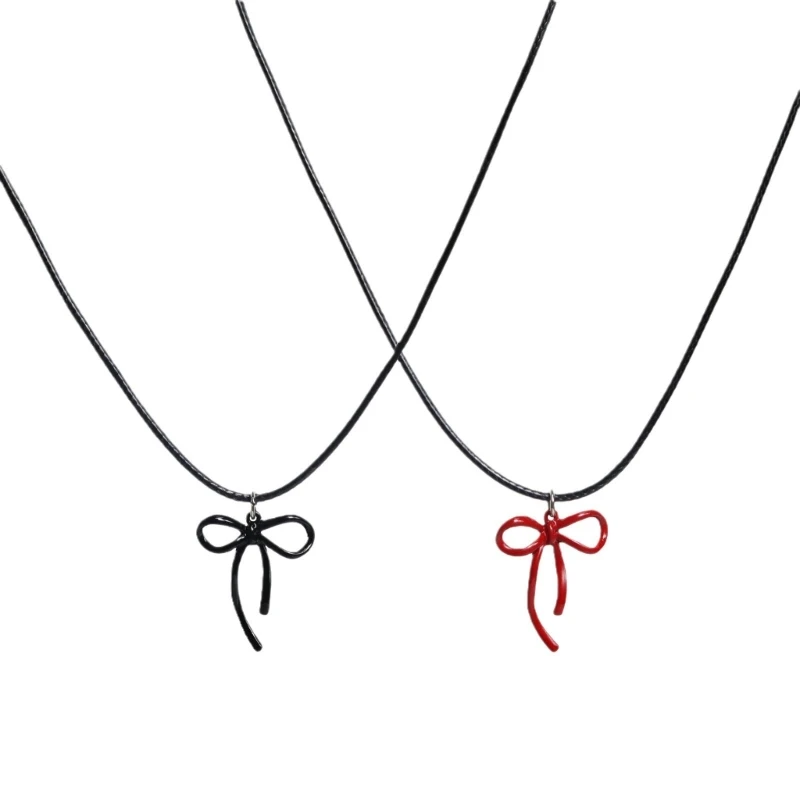 Bowknot Accent Necklace with Adjustable Length for Casual or Formal Outfits