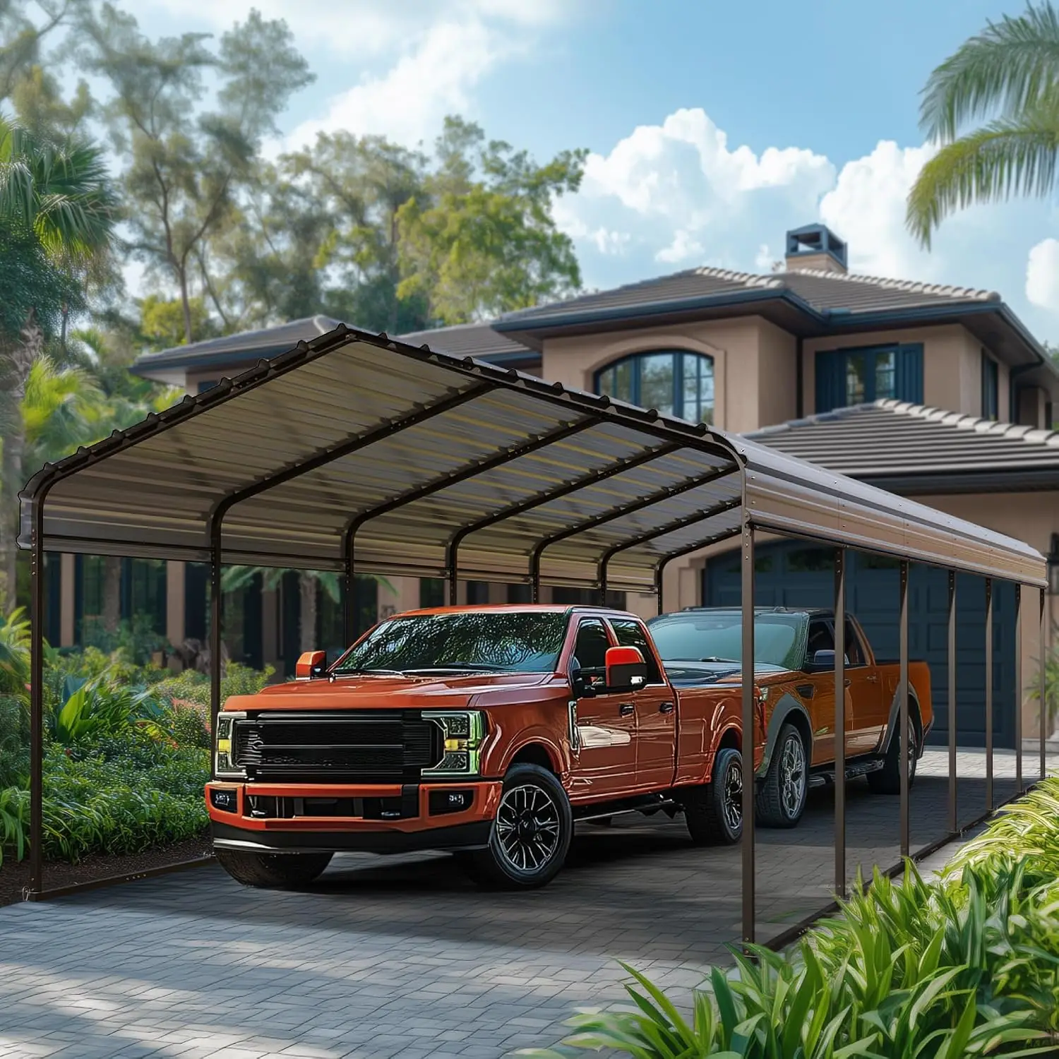 12x30 Metal Carport Canopy Heavy Duty Car Port Garage, Customized