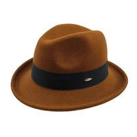 New Fedoras Hats Men's Vintage Black Felt Wide Brim Jazz Hats Man For Men Women Fedora Gentleman Caps Jackson Hat - Image 2