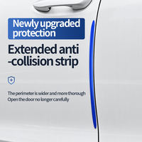 4Pcs Car Door Anti-collision Strip Auto Door Edge Bumper Protector Strip Corner Guard Rearview Mirror Anti-scratch Sticker