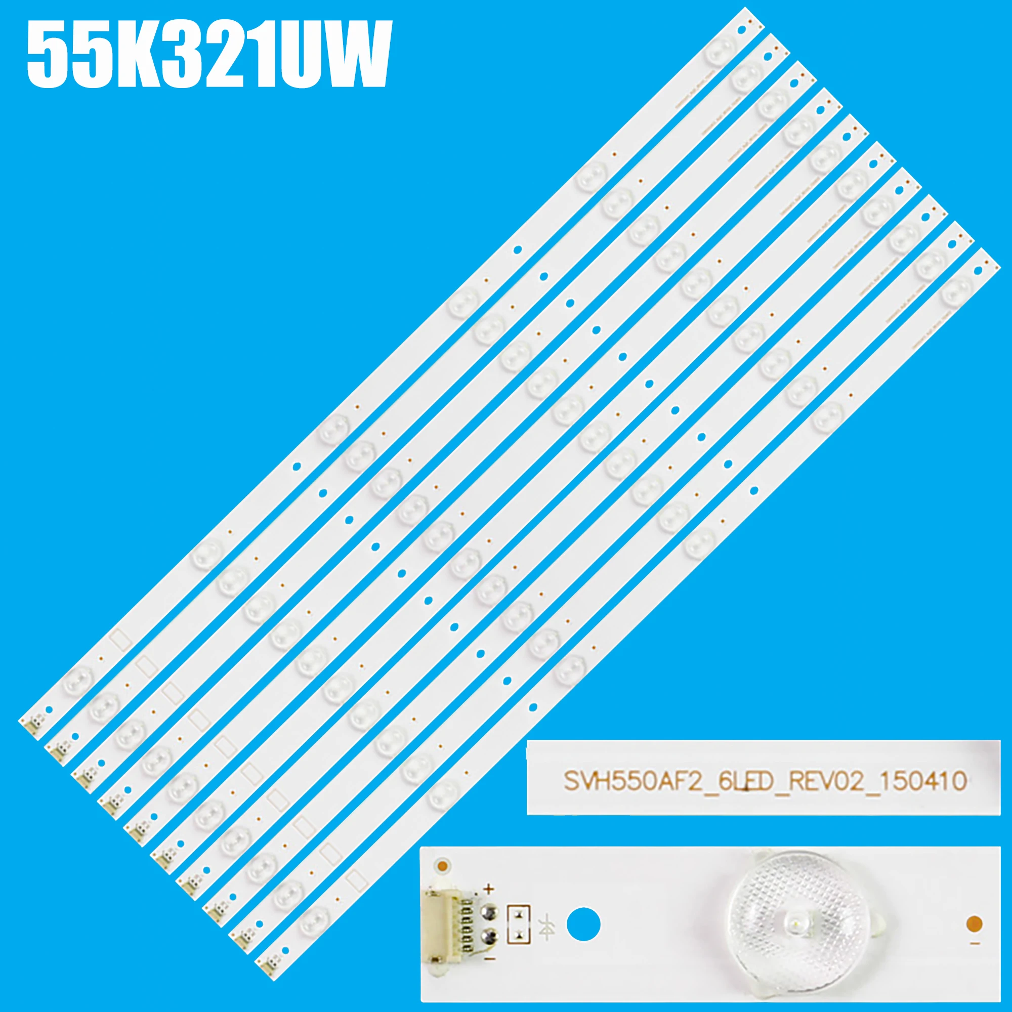 

LED Backlight Strip for U55B90020H 55H7B 55H7B2 55H7C HD550DU-B61 LC-55N6000U SVH550AF2_6LED_REV02_150410