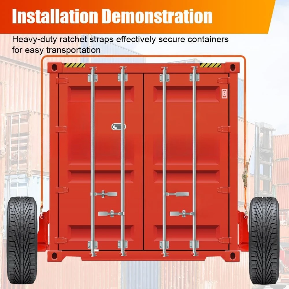 Upgraded 2-Piece Shipping Container Wheel Set 6x5.5 Bolt Hole Load Bearing 8800 lbs