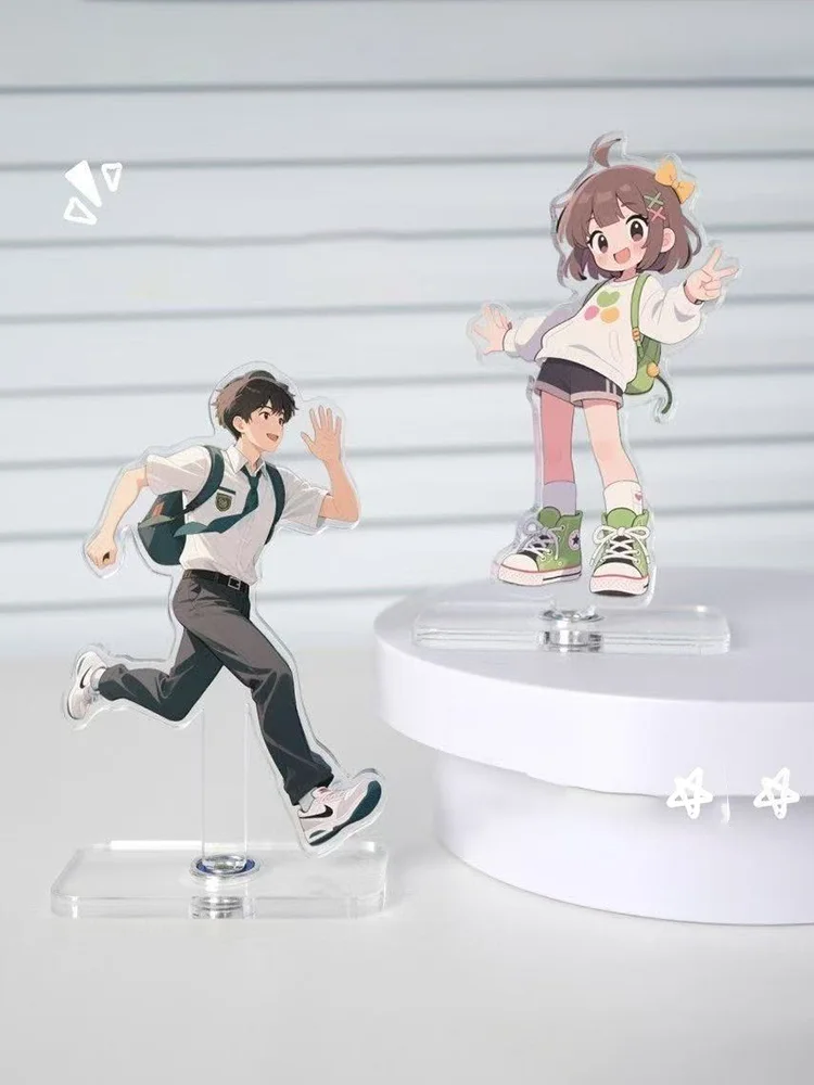 Figurine Standee personnalisée, support en acrylique transparent, Design de dessin animé, breloque de jeu, ajoutez votre Logo