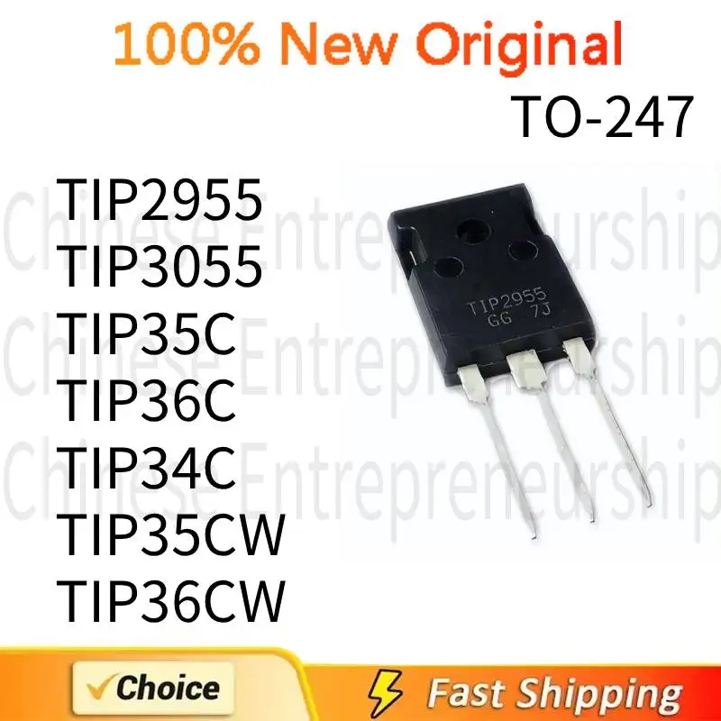 5 PCS TO247 TIP2955 TIP3055 TIP35C TIP36C TIP34C TIP35CW TIP36CW TO-247 DC high-power transistor 100%Quality Original