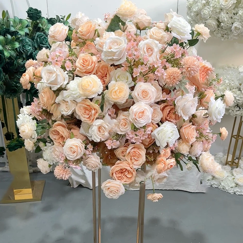 80/70/60/50/30cm Kunstmatige Roze Grote Bloembol, Tafeldecoratie voor Bruiloft Evenement Decoratie, Bloemstuk voor de Gangpaden