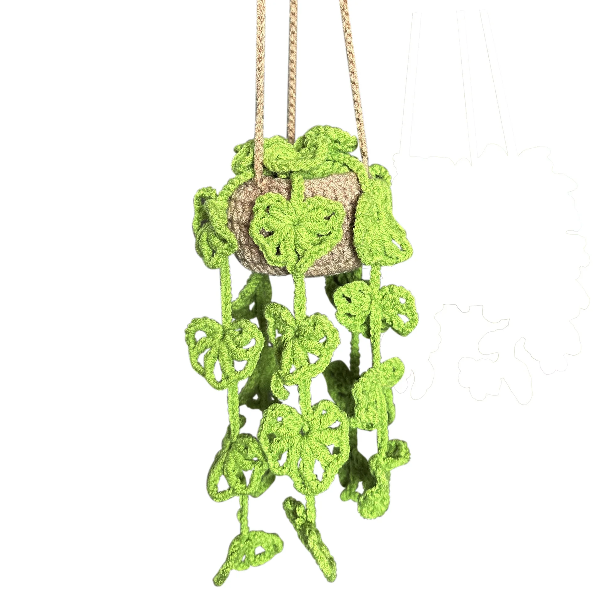 Crochet Kit Plant Series Creative Hanging Basket Greenery Handmade Knitting Decorations Material Package Non-finished Products