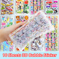 10 60 Different Sheets 3D Stickers for Kids Puffy Children Stickers Boys Girls Teachers Reward Craft Scrapbooking Gift Toys