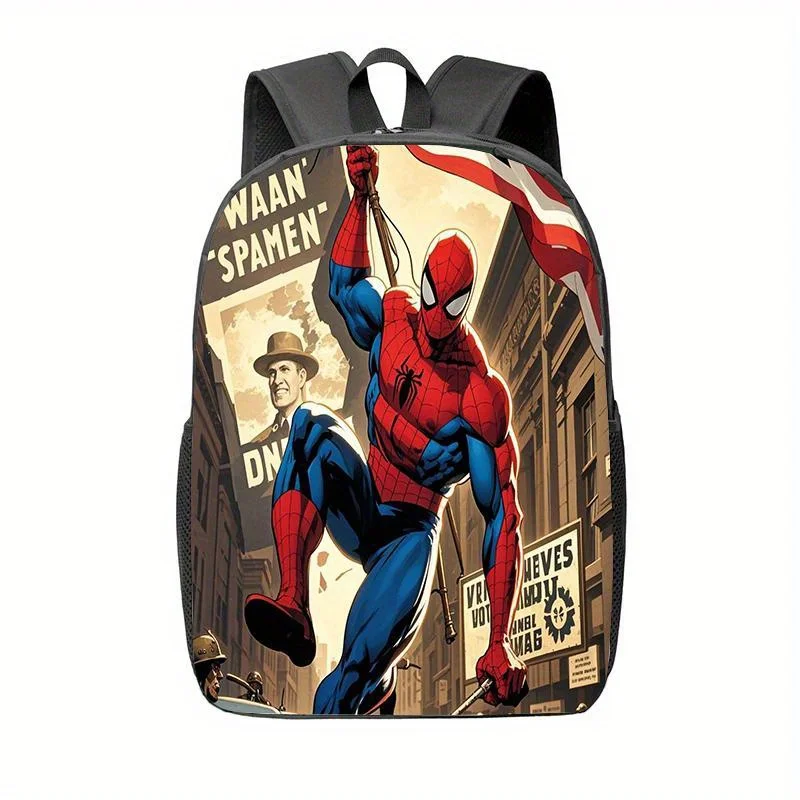 

Рюкзак большой вместимости MARVEL Spider-Man — эргономичный, легкий и прочный полиэстер с несколькими карманами, идеально подходит для работы,