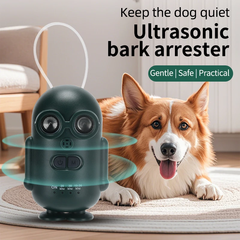 Ultrasonic Dog Repellent & Trainer, Automatic Anti - bark Device, Waterproof, Pet - friendly, Rechargeable