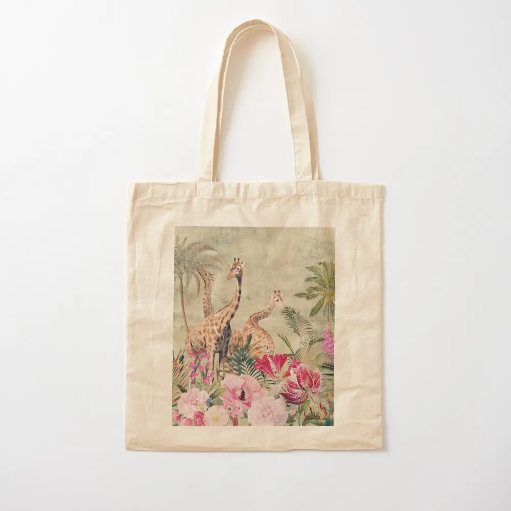 Antique Exotic Botanical And Animals Botanical Garden Tote Bag tote bag custom Lady bags eco pack