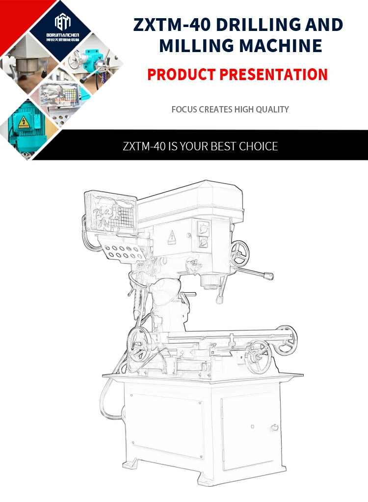 Zxtm-Pequenas Perfurações e Fresagem Hine, Mill Drill, Zx40