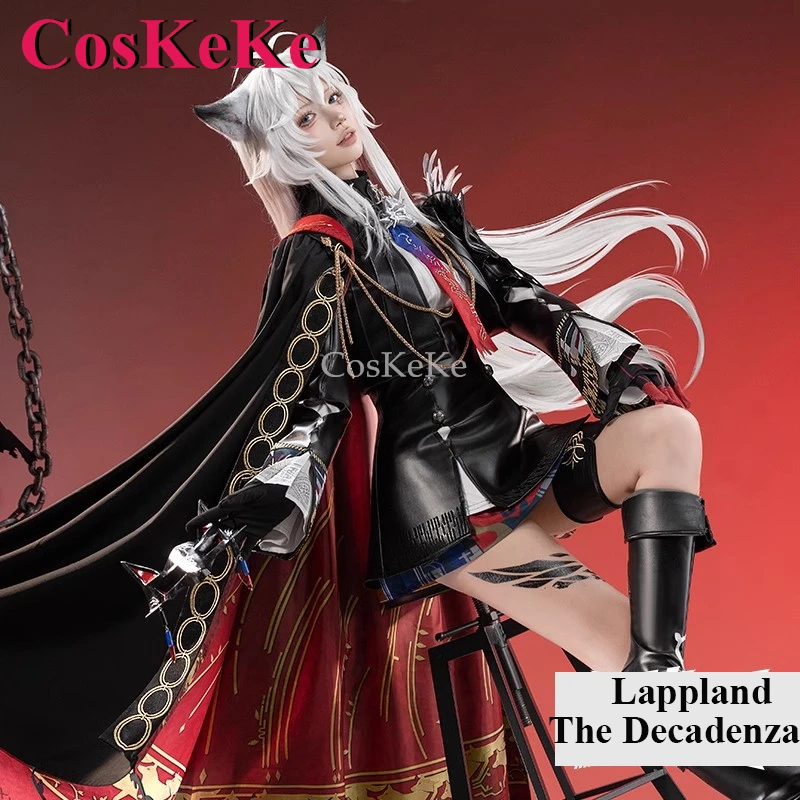 CosKeKe Lappland The Decadenza Cosplay Costume, Arknights Game, Élégant, Magnifique, Uniforme de Combat, ixd'Activité, Vêtements de Jeu