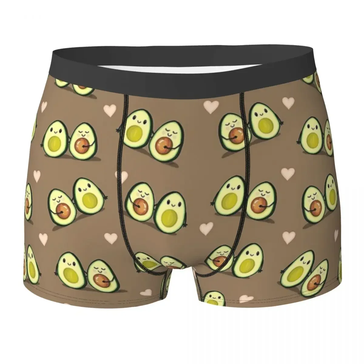 Boxer Underpants Shorts Two Halves Avocado Couple Pattern Panties Male Comfortable Underwear For Homme Man Boyfriend Gift