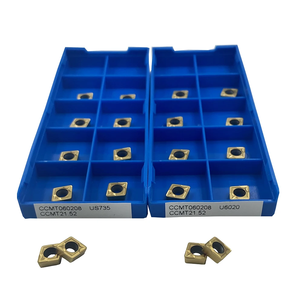 

1 Box (10pcs)CCMT21.52 CCMT060208 US735/U6020 High-quality CNC Carbide Inserts