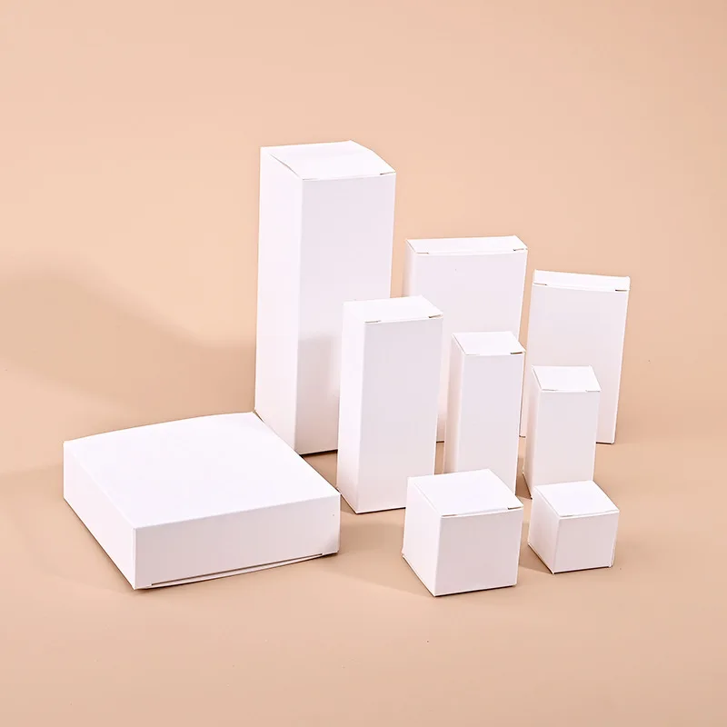 Custom White Cardboard Box In Stock Universal White Small Paper Box Square Blank Box Color Box Digital Electronic Data Pac