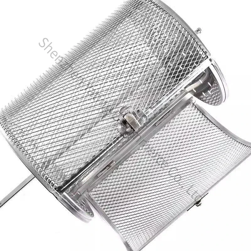 New Household Electric Coffee Bean Roaster Small Peanut Melon Seed Stainless Steel Open Flame Roasting Adjustable Speed Bean