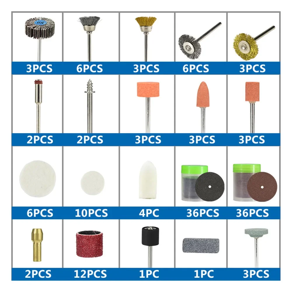 Rotary Power Tool Fits Dremel 145pcs 1/8