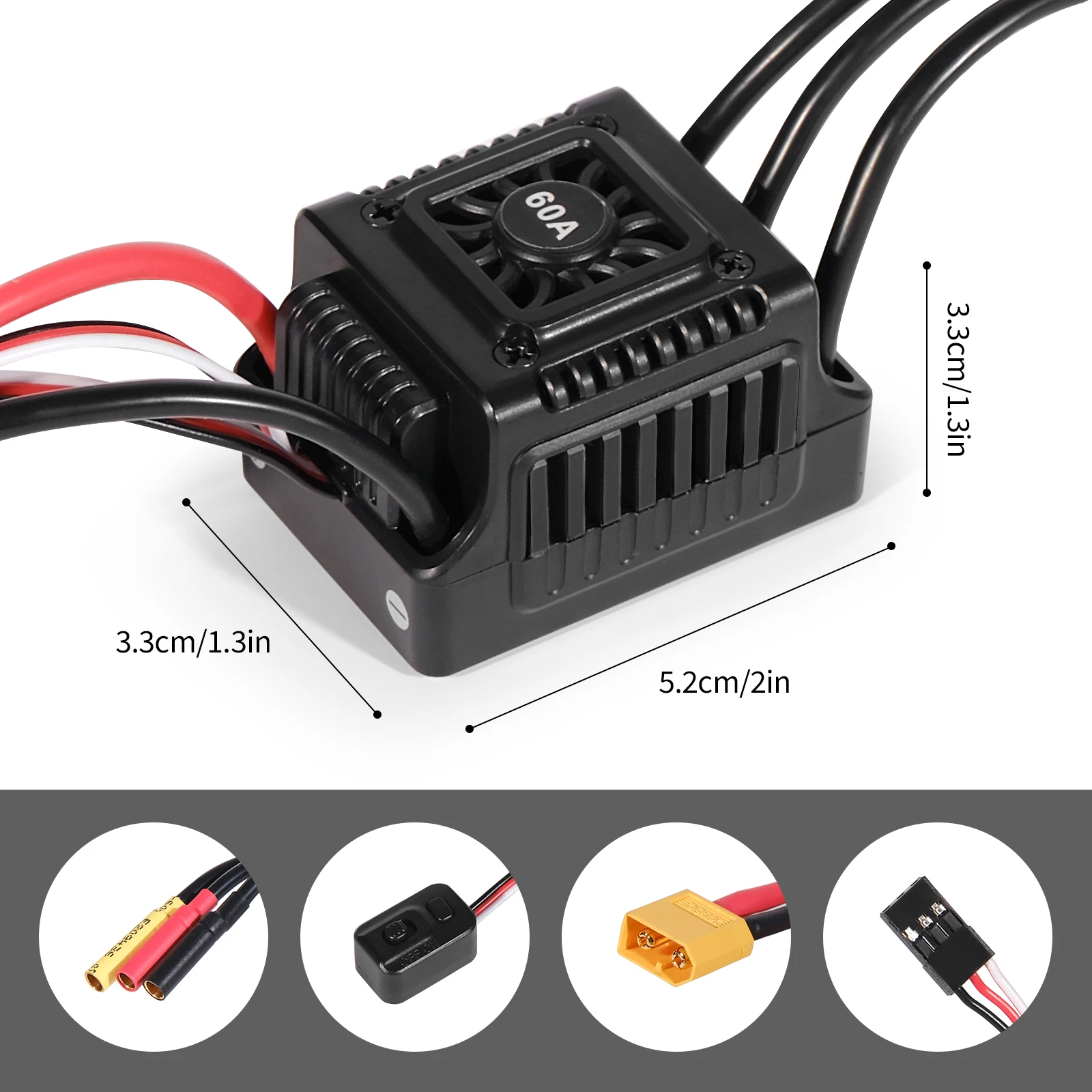 F540 فرش السيارات ث/60A ESC 2-3S 25 كجم سيرفو كومبو مجموعة ل 1/10 1/12 RC سيارة Wltoys WPL RC الزاحف الوحش عربات التي تجرها الدواب شاحنة سيارات #6