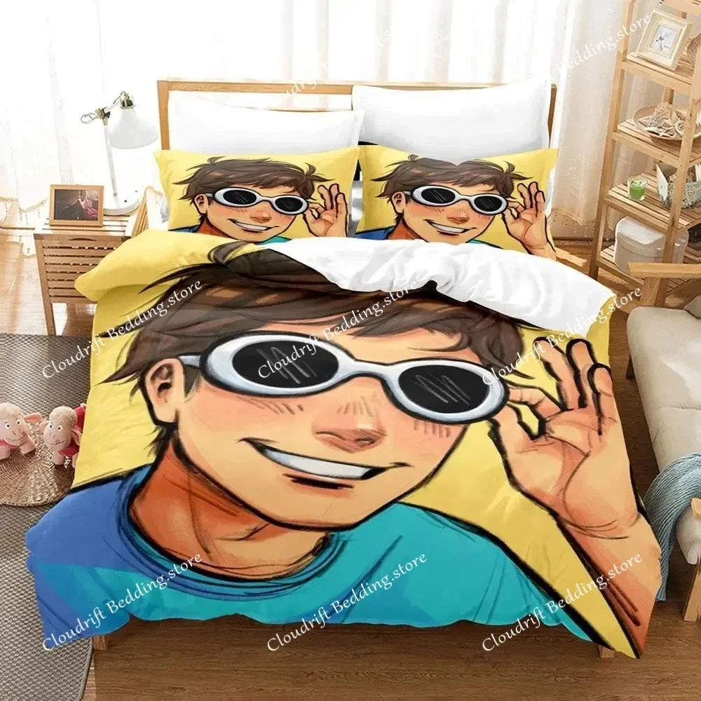 

Cartoon GeorgeNotFound Bedding Set Duvet Cover Bed Set Quilt Cover Pillowcase Comforter king Queen Size Boys Adult Bedding Set