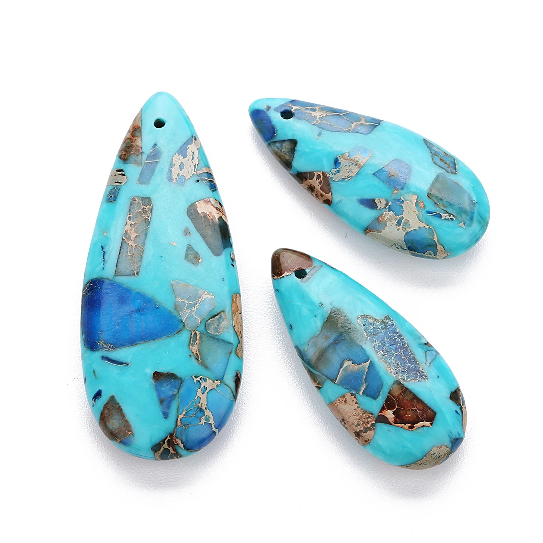 1Sets Natural Stone Earrings Waterdrop Charms Pendants  For Women Necklace Pendants Handmade Diy Jewelry Making Accessories