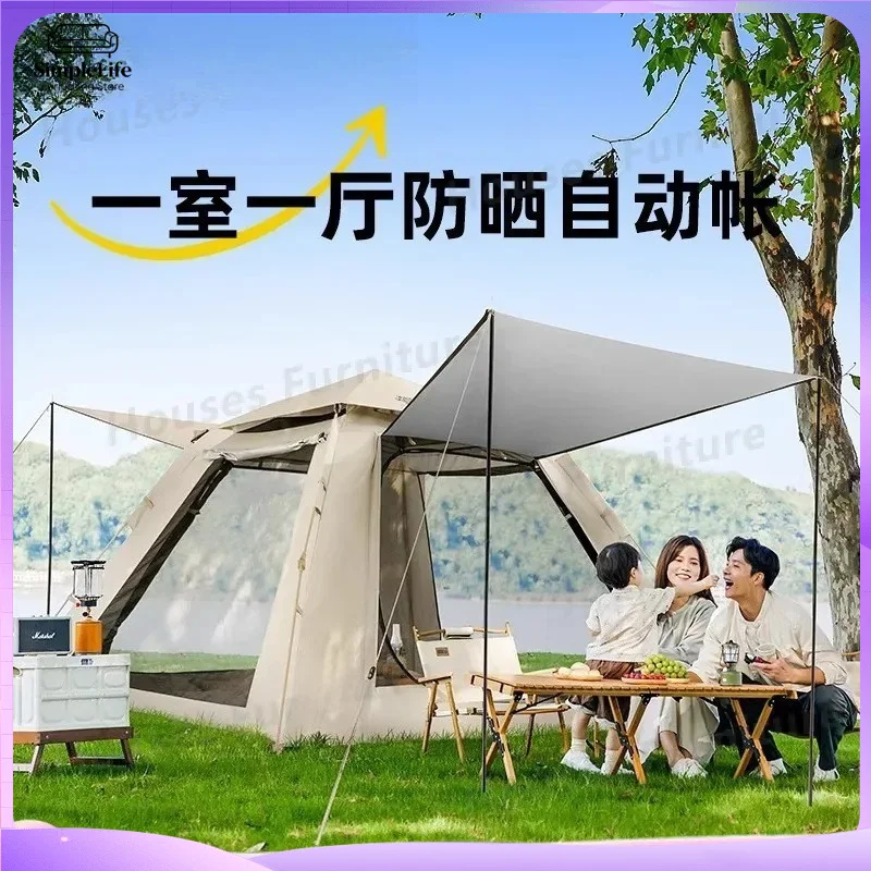 For Automatic Pop Up Camping Tent Outdoor Portable Folding Rainproof Thickened Shelter Wilderness Hiking Beach Car Roof Top