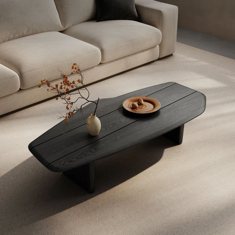 

Black Hardcover Coffee Table Luxury Simple Unique Hotel Center Coffee Table Living Room Floor Mesa Centro Salon Home Furniture