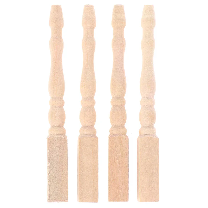 1:12 DIY Wooden Table Leg Furniture Accessories 4pcs/set Dollhouse Miniature