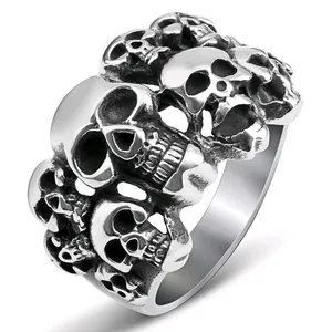 Homem Ghost Head Ring, Caveira Europeia e Americana, Dominante, Novo 12 principais vendas sexo dominação - №3