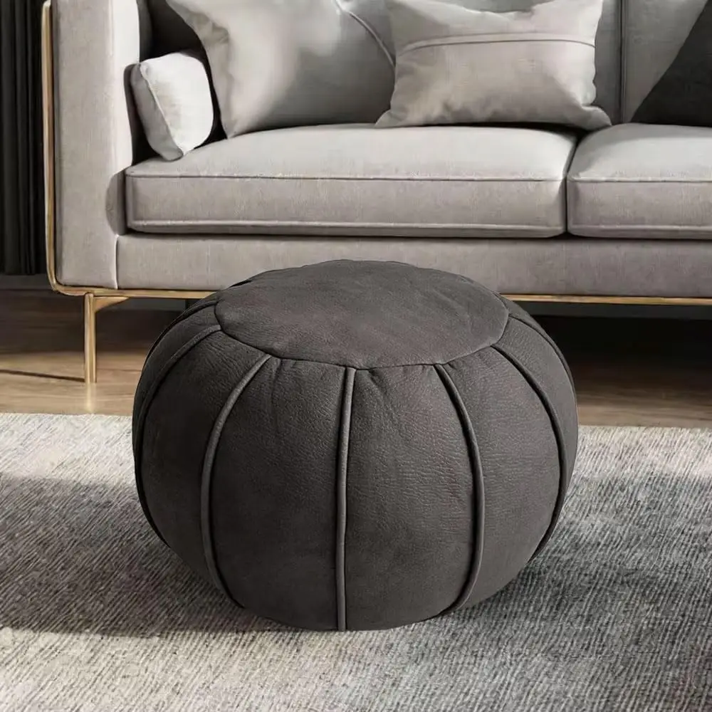 

Dayer Unstuffed Pouf Cover Eco-Friendly Fabric Pouf Ottoman Floor Chair Round Foot Rest Extra Stool Seating Poufs For Living