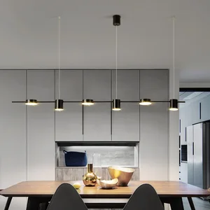 Modern LED living room chandeliers dining table chandelier kitchen hanging fixture adjustable lamp lighting interior 6 Main sales chandelier for dining room - №4