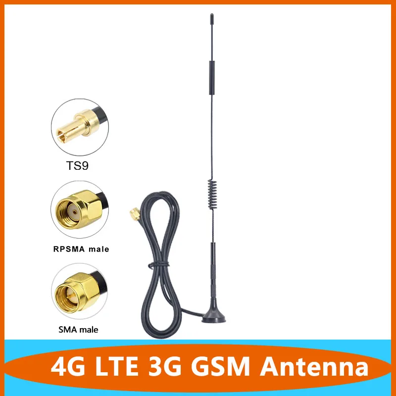 4G LTE 3G GSM Antenna 698-2700MHz 18dBi SMA Male TS9 Connector Omni WiFi External Router Sucker Aerial for Router b535 Amplifier