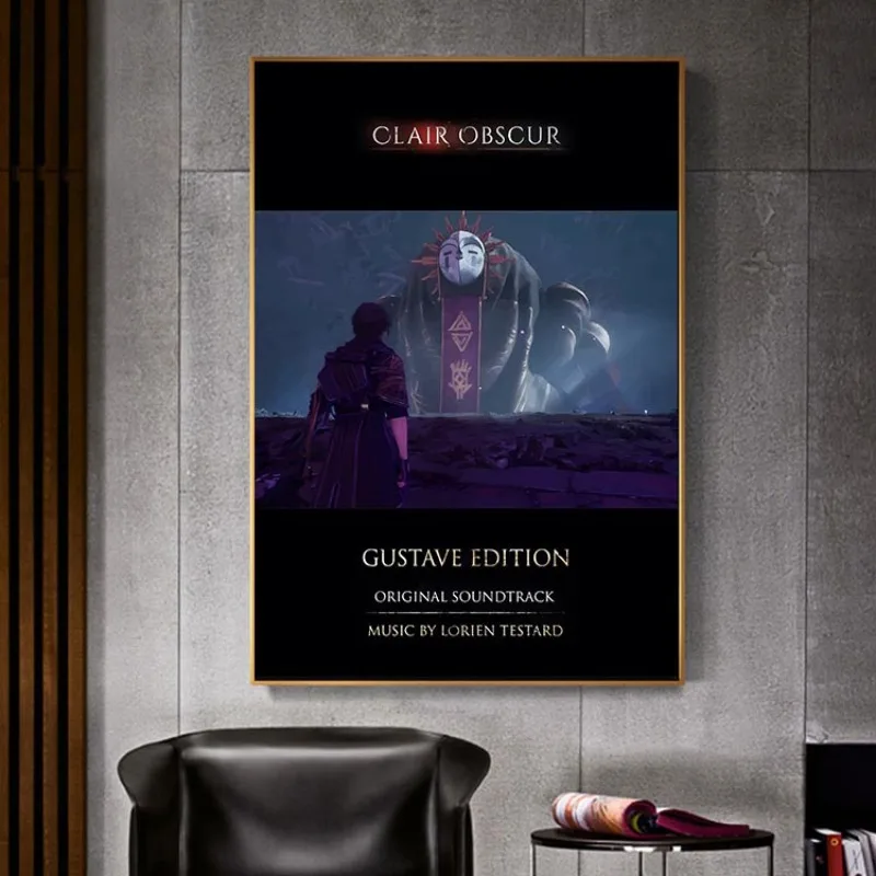 Expedition 33 Anime Video Game Poster C-Clair O-Obscur Canvas Print Vintage Game Scenery Wall Art Home Decor Gift for Gamers