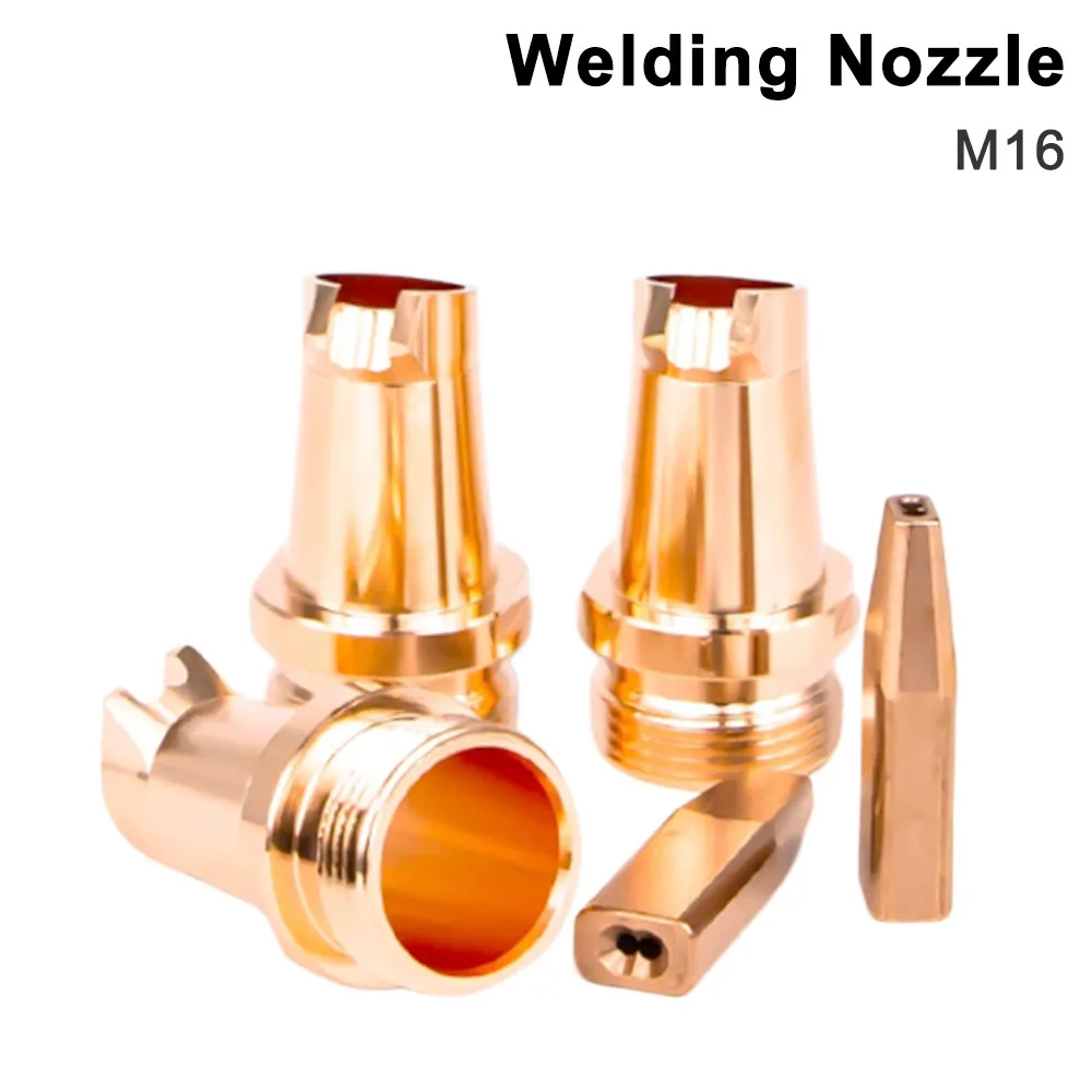 SUP M16 Laser Welding Nozzles Double Wire Feed Nozzle for Dual Welding Wire Handheld Welding Head Copper Nozzle Accessories