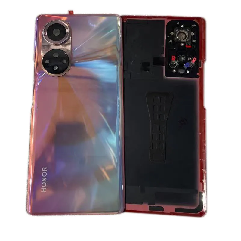 Original Back Battery Cover For Huawei Honor 50 Spare Parts Back Cover Door Housing Rear Case + Flash Cover + Camera Lens