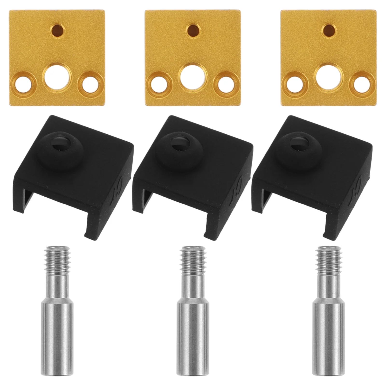 1Set 3D Printer Heat Block Aluminum Silicone Extruder Heater Block for Reliable Hotend Use and Enhanced Printing Results