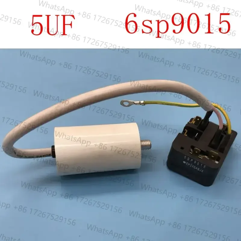 Arrancador de condensador de refrigerador, arrancador de congelador de refrigerador original 6sp9015 + 5UF, piezas PTC de condensador