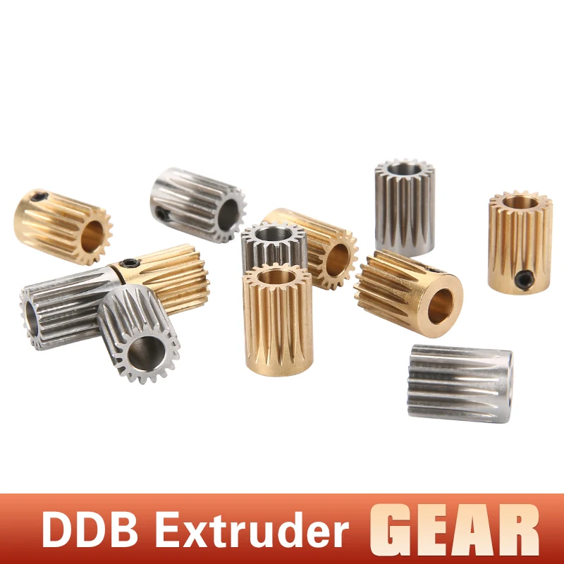 Brass/Stainless steel DDG Extruder Motor Gear 5mm/0.5M 17T For DDG Wind Aero Extrusion Wheel for 3D Printer Extruder