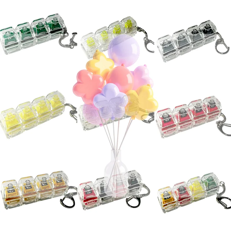 LED لوحة المفاتيح مفتاح سلسلة لعبة 4 مفاتيح الميكانيكية لوحة المفاتيح محور تستر زر Keycap إصبع لوحة المفاتيح غطاء لعبة الضغط الصحافة أداة